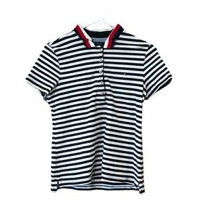 Tommy Hilfiger Short Sleeve Navy Blue White Striped T-shirt